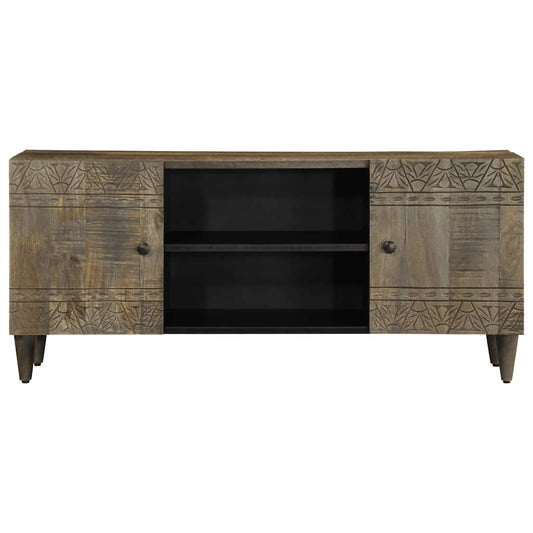 TV Cabinet Light Grey 105x33,5x46 cm Solid Wood Mango TV Cabinet Light Grey 105x33,5x46 cm Solid Wood Mango
