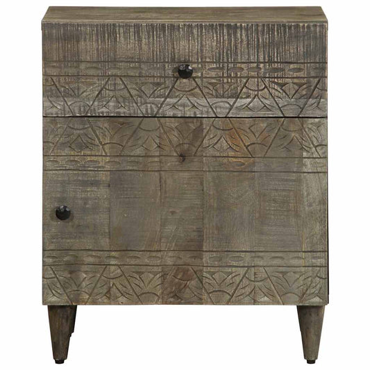 Bedside Cabinet Light Grey 50x33x60 cm Solid Wood Mango Bedside Cabinet Light Grey 50x33x60 cm Solid Wood Mango