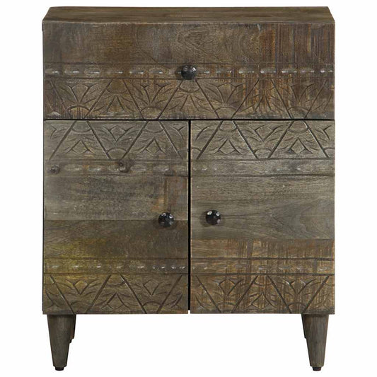 Bedside Cabinet Light Grey 50x33x60 cm Solid Wood Mango Bedside Cabinet Light Grey 50x33x60 cm Solid Wood Mango