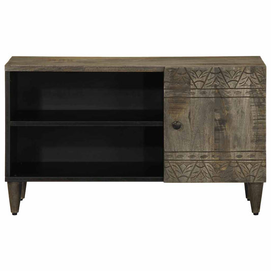 TV Cabinet Light Grey 80x31.5x46 cm Solid Wood Mango TV Cabinet Light Grey 80x31.5x46 cm Solid Wood Mango