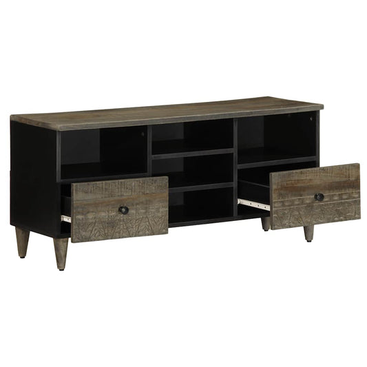 TV Cabinet Black 100x33x46 cm Solid Wood Mango TV Cabinet Black 100x33x46 cm Solid Wood Mango