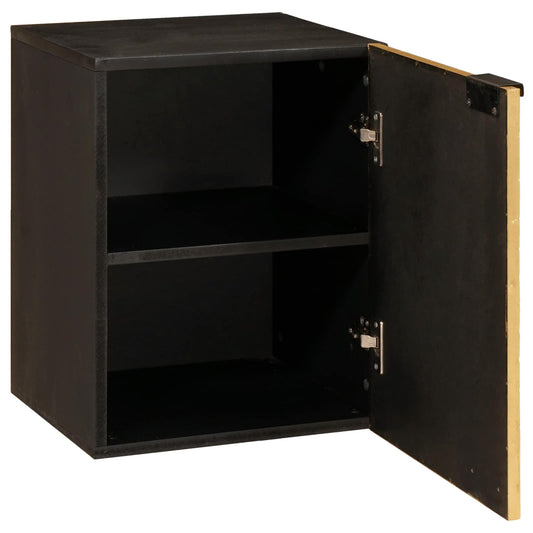 Bathroom Cabinet with Shelf Black and Gold 38 x 33 x 48 cm Bathroom Cabinet with Shelf Black and Gold 38 x 33 x 48 cm