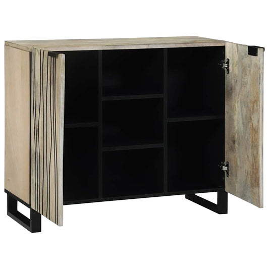 Sideboard White 90 x 33 x 75 cm Solid mango wood Sideboard White 90 x 33 x 75 cm Solid mango wood
