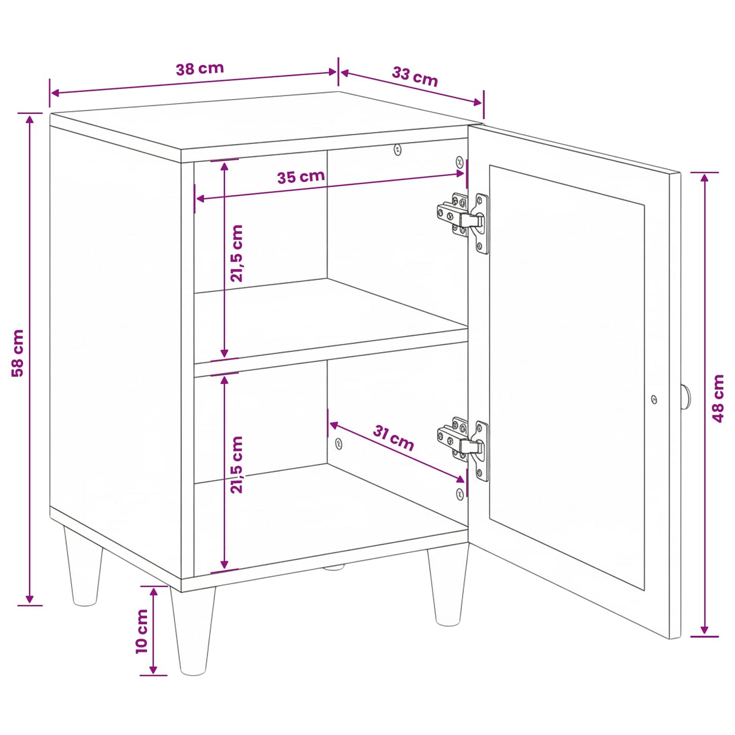 Bathroom Cabinet Light Brown 38 x 33 x 58 cm Engineered Wood