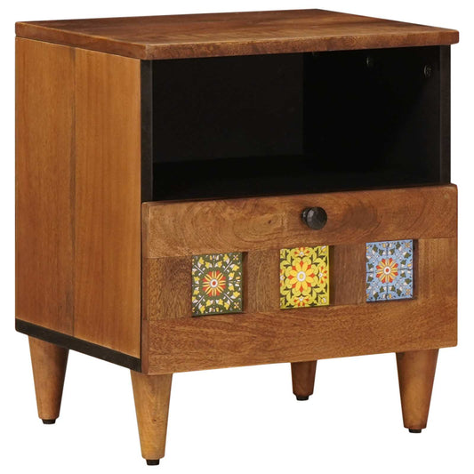 Bedside Cabinet Brown 40 x 33 x 46 cm Solid Mango Wood Bedside Cabinet Brown 40 x 33 x 46 cm Solid Mango Wood