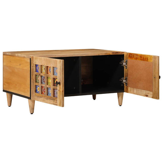 Coffee Table Natural 80 x 50 x 40 cm Solid Mango Wood Coffee Table Natural 80 x 50 x 40 cm Solid Mango Wood