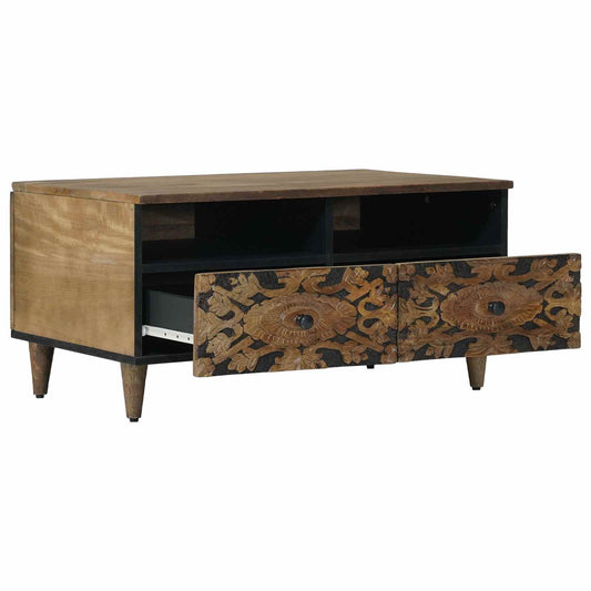 Coffee Table with Drawer Brown 80 x 54 x 40 cm Solid Mango Wood Coffee Table with Drawer Brown 80 x 54 x 40 cm Solid Mango Wood