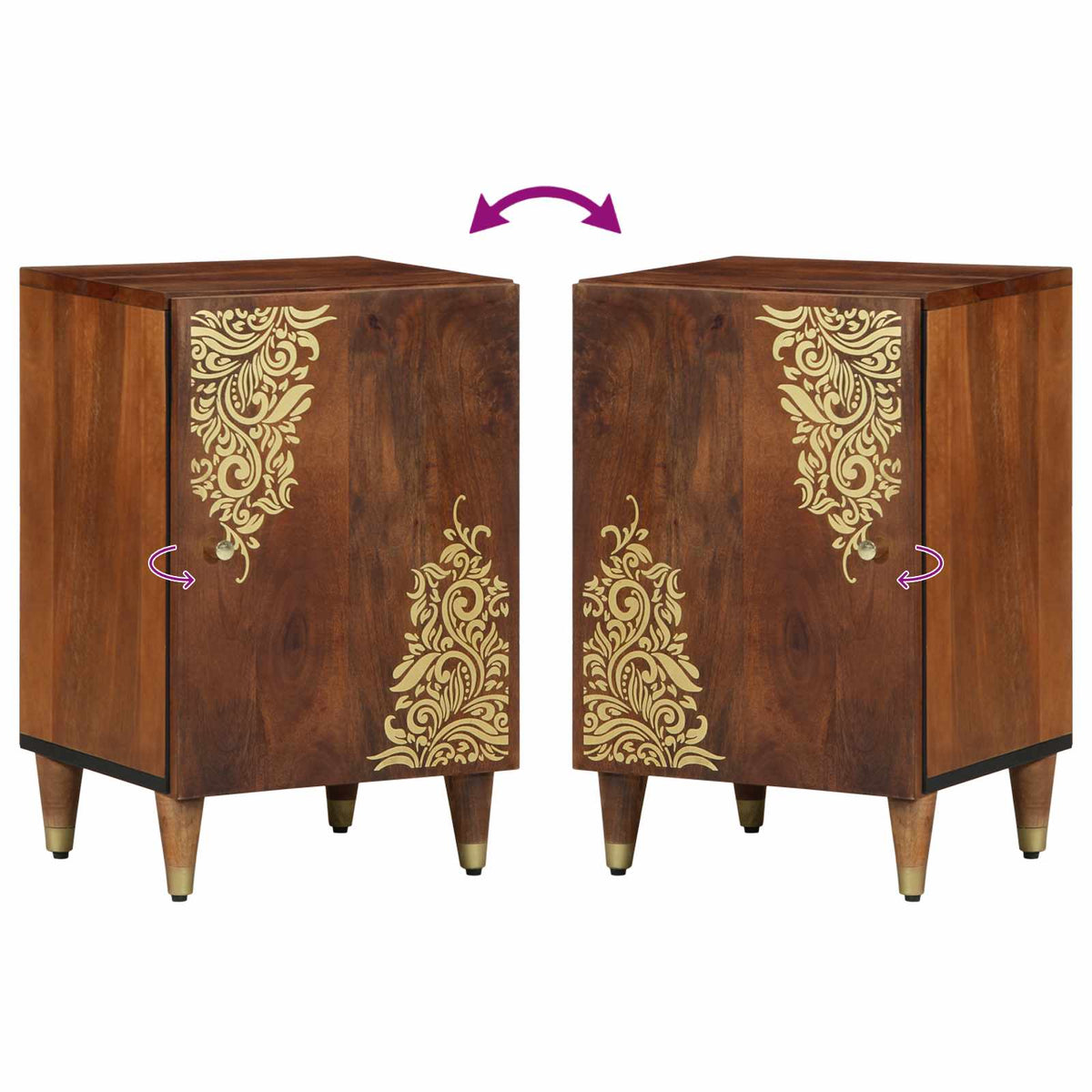 Bathroom Cabinet Honey Brown 38 x 33 x 58 cm Solid Mango Wood