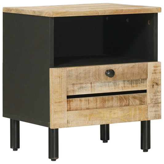 Bedside Table Natural 40 x 33 x 46 cm Solid Mango Wood Bedside Table Natural 40 x 33 x 46 cm Solid Mango Wood