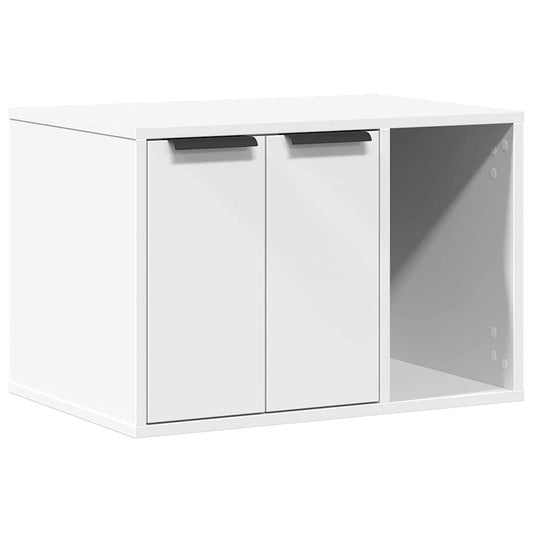 857724 vidaXL Cat Litter Box Enclosure White 60x40x40 cm Engineered Wood 857724 vidaXL Cat Litter Box Enclosure White 60x40x40 cm Engineered Wood