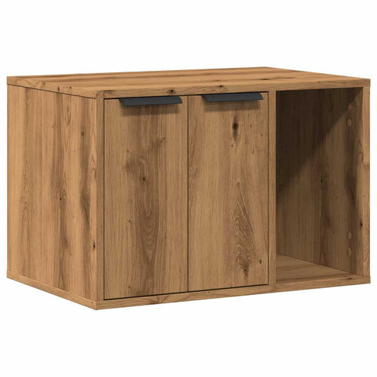 Cat Litter Box Enclosure Artisian Oak 60x40x40 cm Engineered Wood Cat Litter Box Enclosure Artisian Oak 60x40x40 cm Engineered Wood