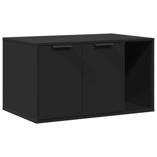 Cat Litter Box Enclosure Black 80x50x45 cm Engineered Wood Cat Litter Box Enclosure Black 80x50x45 cm Engineered Wood