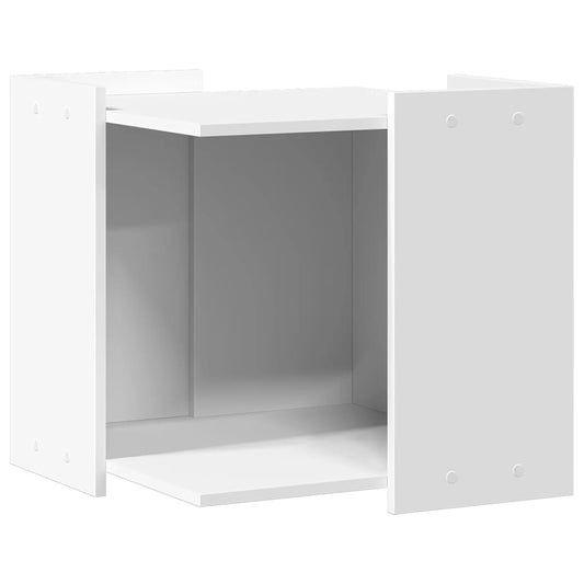 Cat Litter Box Enclosure White 53 x 53 x 51 cm Engineered Wood Cat Litter Box Enclosure White 53 x 53 x 51 cm Engineered Wood