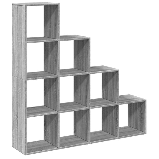 Room Divider Bookcase 4-Tier Grey Sonoma 131,5x29x131,5 cm Engineered Wood Room Divider Bookcase 4-Tier Grey Sonoma 131,5x29x131,5 cm Engineered Wood