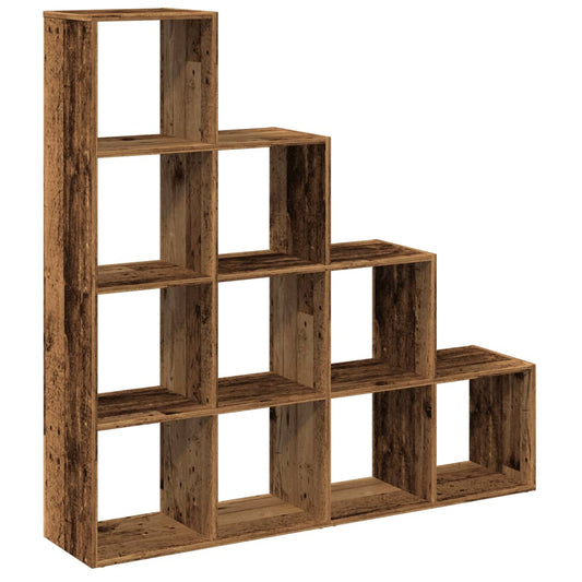 Room Divider Bookcase 4-Tier Old Wood 131.5x29x131.5 cm Engineered Wood Room Divider Bookcase 4-Tier Old Wood 131.5x29x131.5 cm Engineered Wood