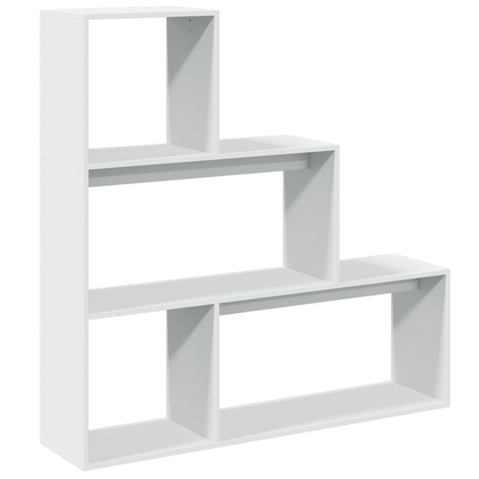 Room Divider Bookcase 3-Tier White 123x29x123 cm Engineered Wood Room Divider Bookcase 3-Tier White 123x29x123 cm Engineered Wood