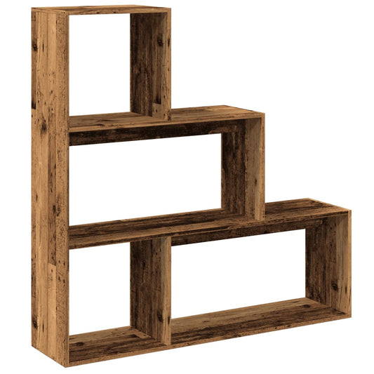 Room Divider Bookcase 3-Tier Old Wood 123x29x123 cm Engineered Wood Room Divider Bookcase 3-Tier Old Wood 123x29x123 cm Engineered Wood