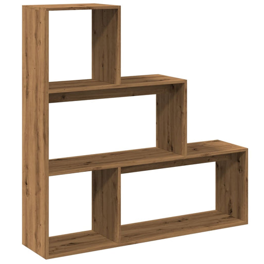 Room Divider Bookcase 3-Tier Artisan Oak 123x29x123 cm Engineered Wood Room Divider Bookcase 3-Tier Artisan Oak 123x29x123 cm Engineered Wood