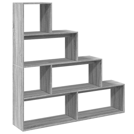Room Divider Bookcase 4-Tier Grey Sonoma 143,5x29x143,5 cm Engineered Wood Room Divider Bookcase 4-Tier Grey Sonoma 143,5x29x143,5 cm Engineered Wood