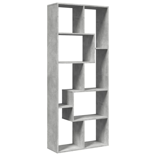 Room Divider Bookcase Concrete Grey 67x25x161.5 cm Engineered Wood Room Divider Bookcase Concrete Grey 67x25x161.5 cm Engineered Wood