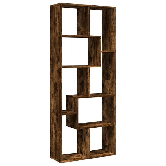 Room Divider Bookcase Smoked Oak 67x25x161,5 cm Engineered Wood Room Divider Bookcase Smoked Oak 67x25x161,5 cm Engineered Wood