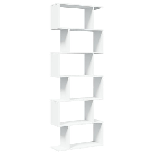 Room Divider Bookcase 6-Tier White 70x24x193 cm Engineered Wood Room Divider Bookcase 6-Tier White 70x24x193 cm Engineered Wood