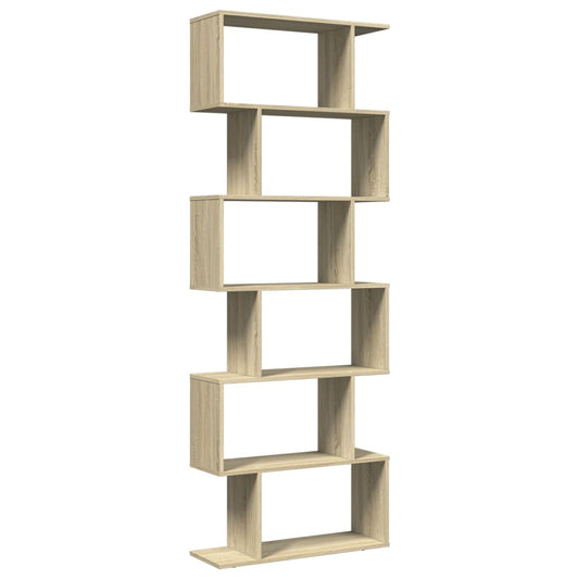Room Divider Bookcase 6-Tier Sonoma Oak 70x24x193 cm Engineered Wood Room Divider Bookcase 6-Tier Sonoma Oak 70x24x193 cm Engineered Wood