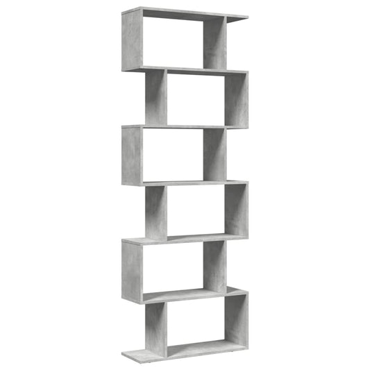 Room Divider Bookcase 6-Tier Concrete Grey 70x24x193 cm Engineered Wood Room Divider Bookcase 6-Tier Concrete Grey 70x24x193 cm Engineered Wood