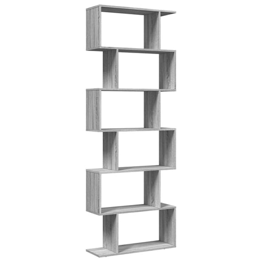 Room Divider Bookcase 6-Tier Grey Sonoma 70x24x193 cm Engineered Wood Room Divider Bookcase 6-Tier Grey Sonoma 70x24x193 cm Engineered Wood