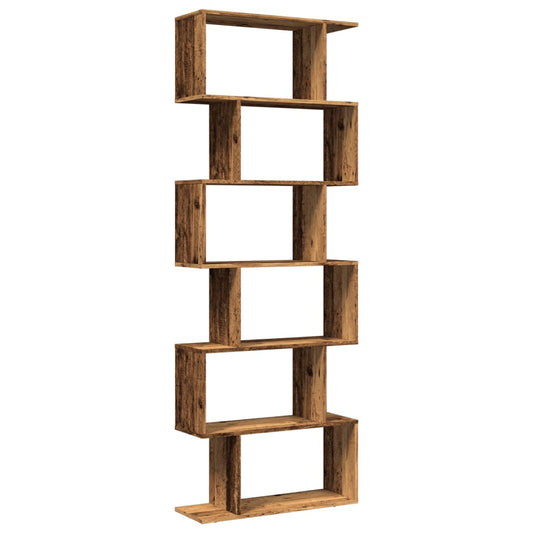 Room Divider Bookcase 6-Tier Old Wood 70x24x193 cm Engineered Wood Room Divider Bookcase 6-Tier Old Wood 70x24x193 cm Engineered Wood