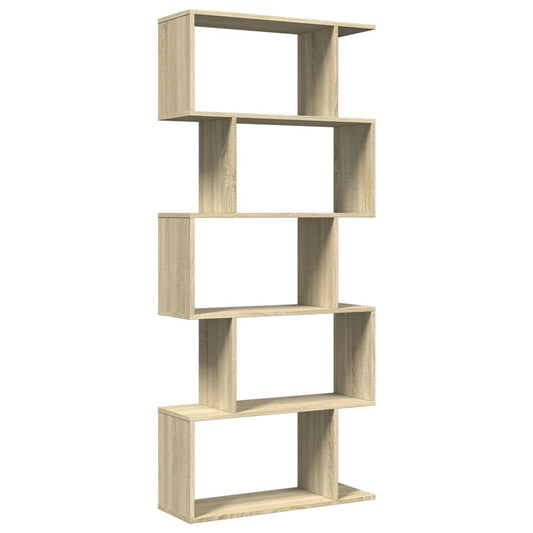 Room Divider Bookcase 5-Tier Sonoma Oak 70x24x161 cm Engineered Wood Room Divider Bookcase 5-Tier Sonoma Oak 70x24x161 cm Engineered Wood