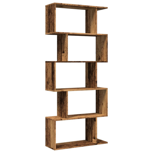 Room Divider Bookcase 5-Tier Old Wood 70x24x161 cm Engineered Wood Room Divider Bookcase 5-Tier Old Wood 70x24x161 cm Engineered Wood