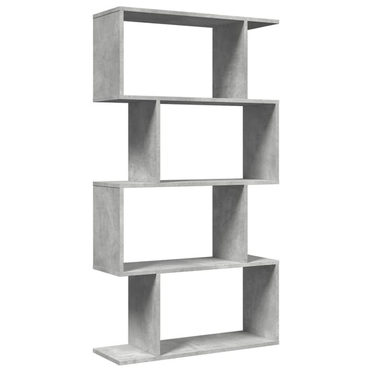 Room Divider Bookcase 4-Tier Concrete Grey 70x24x129 cm Engineered Wood Room Divider Bookcase 4-Tier Concrete Grey 70x24x129 cm Engineered Wood