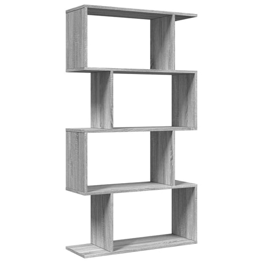 Room Divider Bookcase 4-Tier Grey Sonoma 70x24x129 cm Engineered Wood Room Divider Bookcase 4-Tier Grey Sonoma 70x24x129 cm Engineered Wood