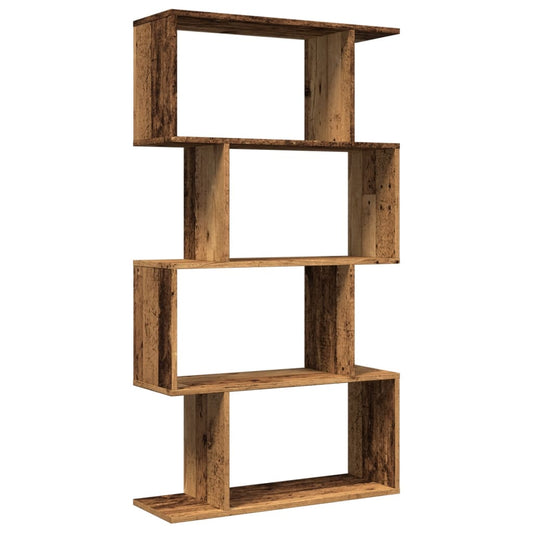 Room Divider Bookcase 4-Tier Old Wood 70x24x129 cm Engineered Wood Room Divider Bookcase 4-Tier Old Wood 70x24x129 cm Engineered Wood