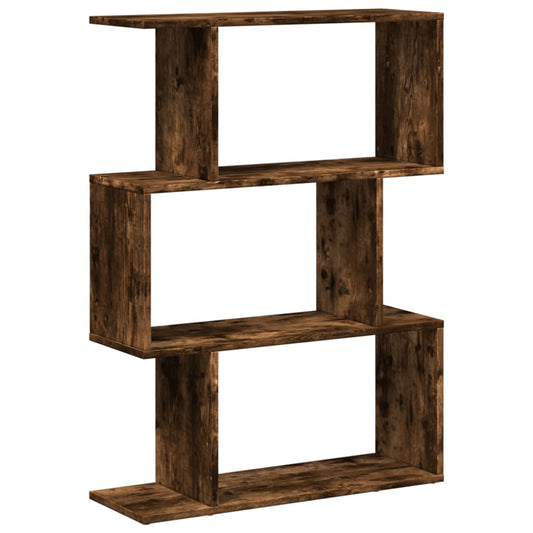 Room Divider Bookcase 3-Tier Smoked Oak 70x24x97 cm Engineered Wood Room Divider Bookcase 3-Tier Smoked Oak 70x24x97 cm Engineered Wood
