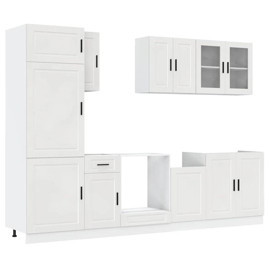 8 Piece Kitchen Cabinet Set Porto High Gloss White Engineered Wood 8 Piece Kitchen Cabinet Set Porto High Gloss White Engineered Wood