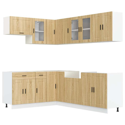 11 Piece Kitchen Cabinet Set Porto Sonoma Oak Engineered Wood 11 Piece Kitchen Cabinet Set Porto Sonoma Oak Engineered Wood