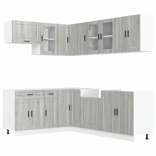 11 Piece Kitchen Cabinet Set Porto Grey Sonoma Engineered Wood 11 Piece Kitchen Cabinet Set Porto Grey Sonoma Engineered Wood