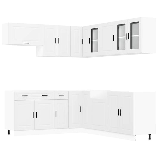 11 Piece Kitchen Cabinet Set Porto White Engineered Wood 11 Piece Kitchen Cabinet Set Porto White Engineered Wood