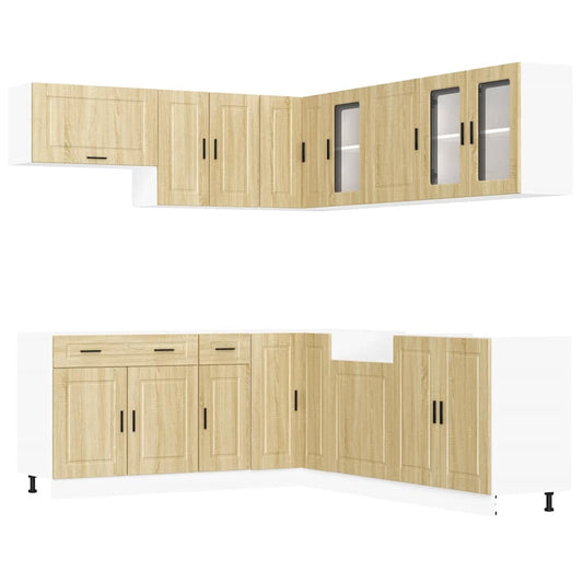 11 Piece Kitchen Cabinet Set Porto Sonoma Oak Engineered Wood 11 Piece Kitchen Cabinet Set Porto Sonoma Oak Engineered Wood