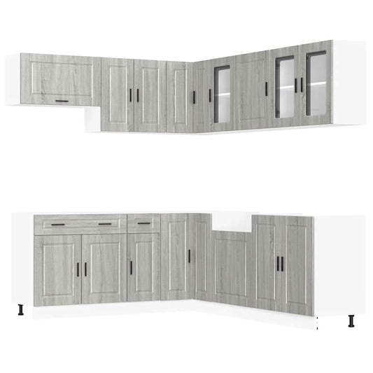 11 Piece Kitchen Cabinet Set Porto Grey Sonoma Engineered Wood 11 Piece Kitchen Cabinet Set Porto Grey Sonoma Engineered Wood