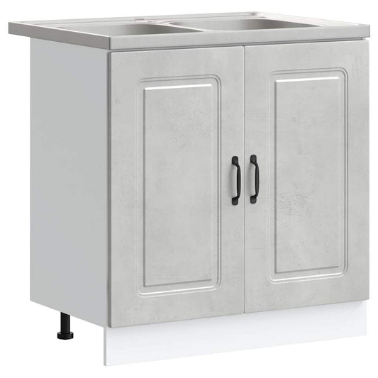 Kitchen Cabinet Kalmar Concrete Grey 80 x 46 x 81.5 cm Kitchen Cabinet Kalmar Concrete Grey 80 x 46 x 81.5 cm