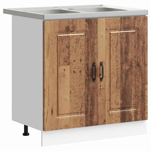 Kitchen Cabinet with Storage Kalmar Old Wood 80 x 46 x 81.5 cm Kitchen Cabinet with Storage Kalmar Old Wood 80 x 46 x 81.5 cm