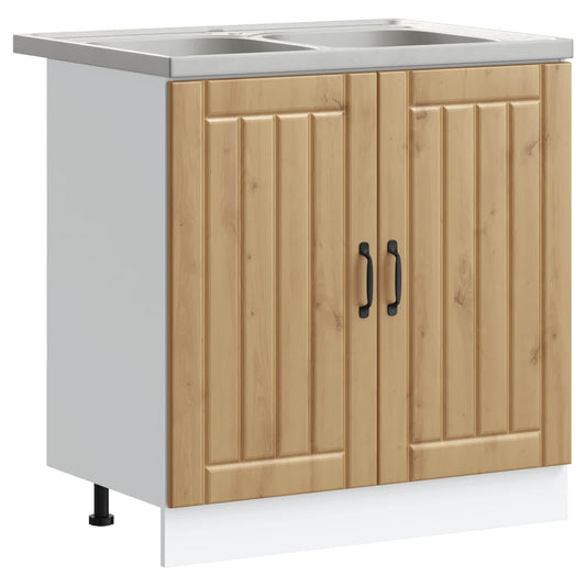 Sink Base Cabinet Lucca 2 pcs Artisan Oak Engineered Wood Sink Base Cabinet Lucca 2 pcs Artisan Oak Engineered Wood