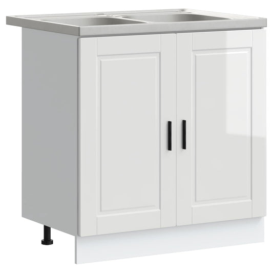 Sink Base Cabinet Porto 2 pcs White 80 x 46 x 81.5 cm Sink Base Cabinet Porto 2 pcs White 80 x 46 x 81.5 cm