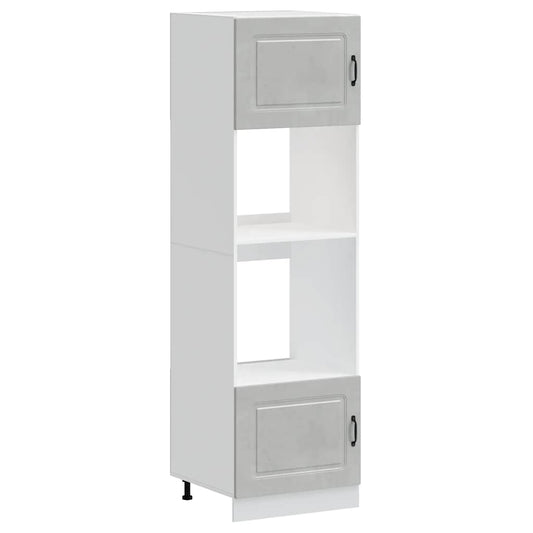 Oven Cabinets 2 pcs "Kalmar" Concrete Grey Engineered Wood Oven Cabinets 2 pcs "Kalmar" Concrete Grey Engineered Wood