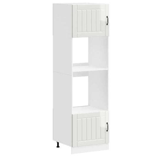 Oven Cabinets 2 pcs "Lucca" Gloss White Engineered Wood Oven Cabinets 2 pcs "Lucca" Gloss White Engineered Wood