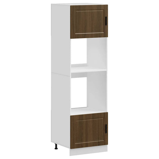Oven Cabinets 2 pcs Porto Brown Oak Engineered Wood Oven Cabinets 2 pcs Porto Brown Oak Engineered Wood