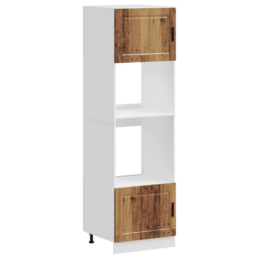 Oven Cabinets 2 pcs Porto Old Wood Engineered Wood Oven Cabinets 2 pcs Porto Old Wood Engineered Wood
